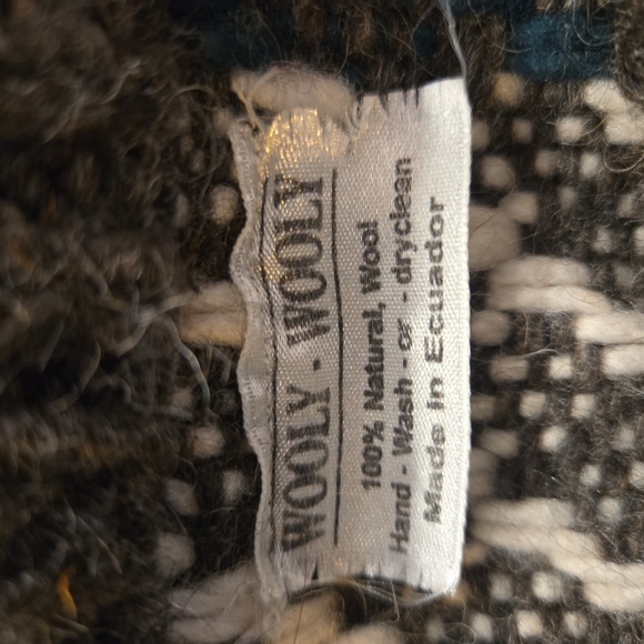 Vintage Wooly-Wooly Mens Wool Crewneck Long Sleeve Striped Sweater Size Large - Picture 11 of 11